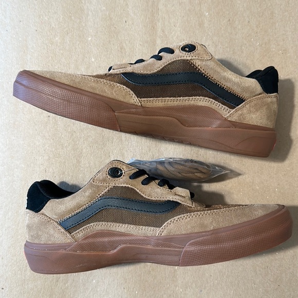 Vans Men’s Wayvee Pop Cush Waffle Cup Skate Shoes Tobacco Brown Black - Picture 5 of 9